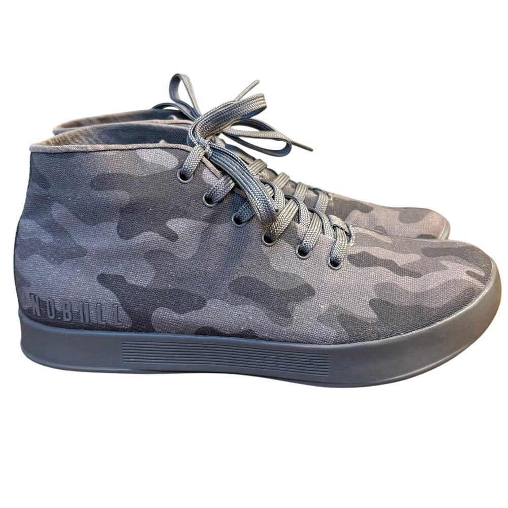 NOBULL Mid Canvas Trainer CrossFit Gym Shoe Sneaker Camo Gray Women's US 8.5
